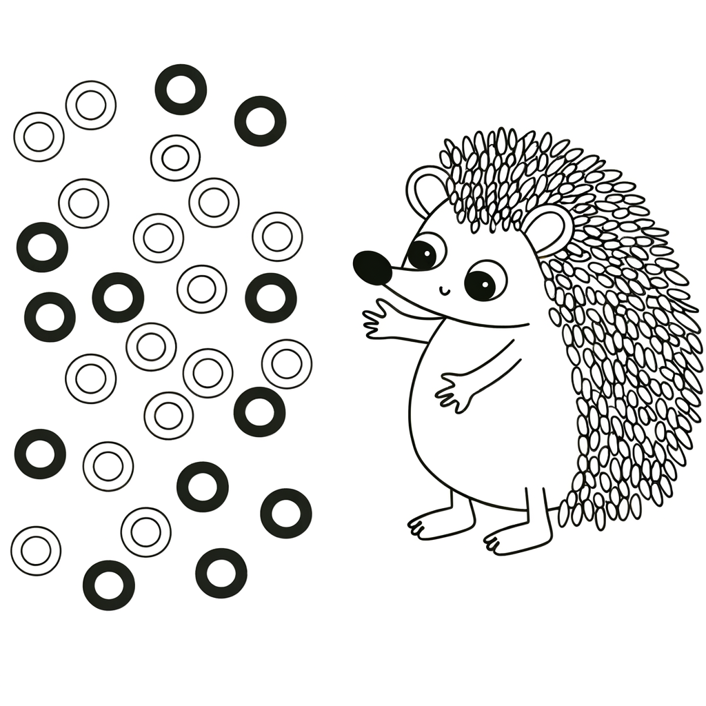 Illustration of a blue hedgehog collecting golden rings