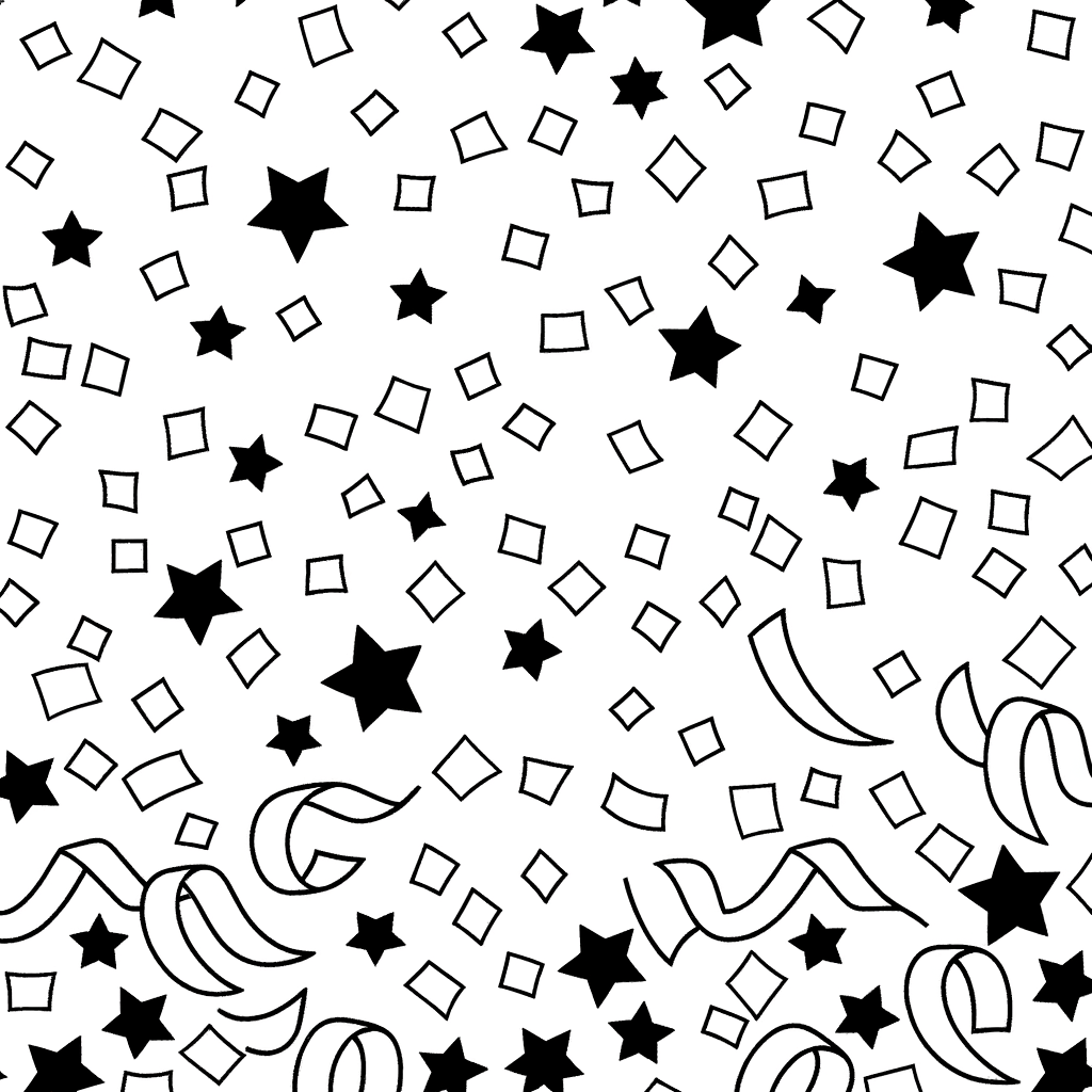 Confetti falling celebration coloring page