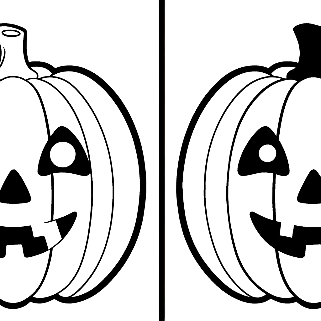 Friendly Jack O' Lantern Pumpkin Coloring Page