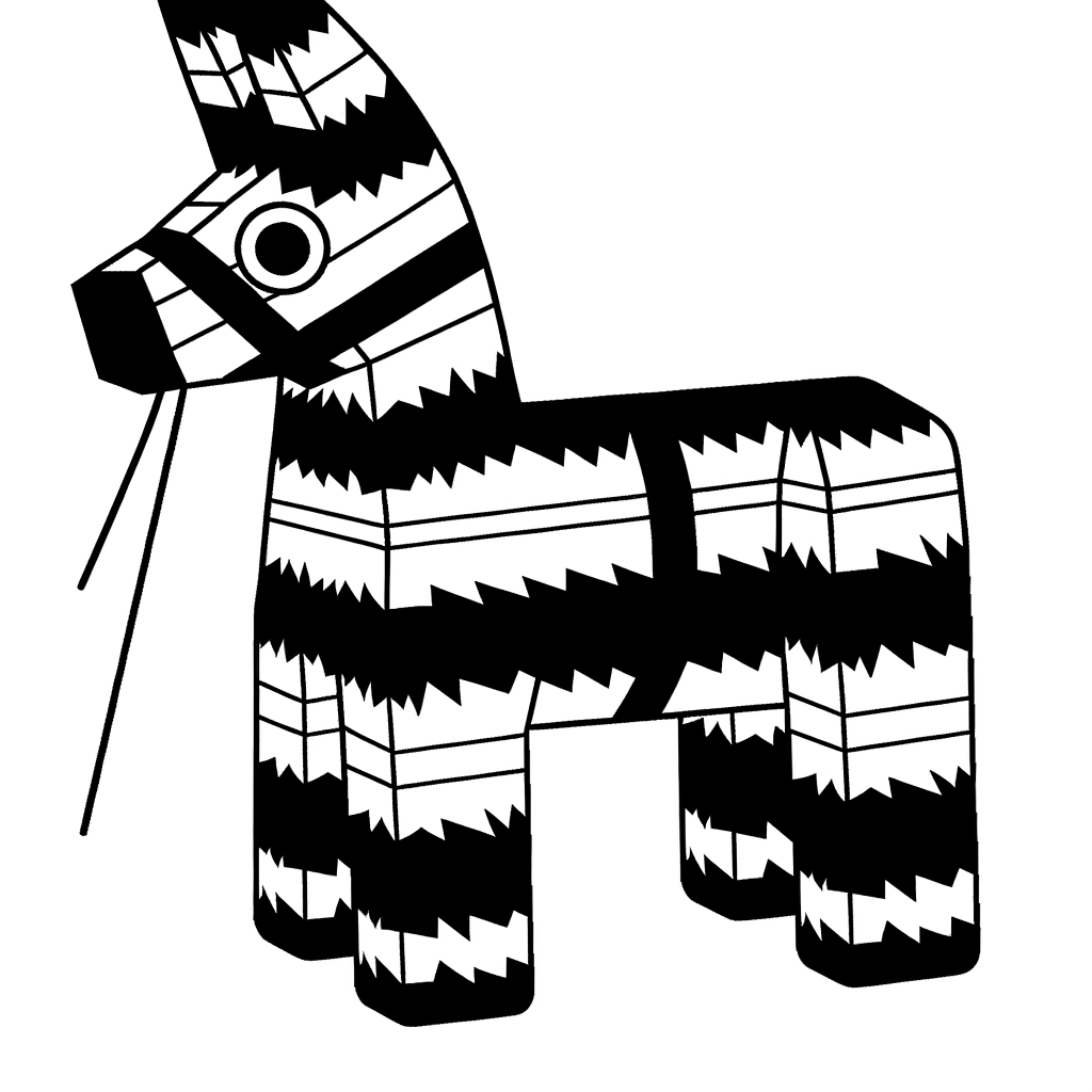 pinata ready to break coloring page