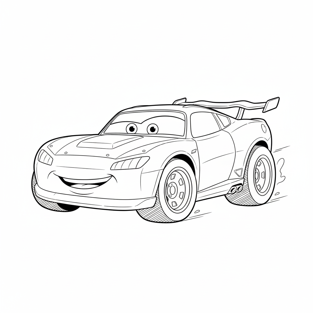 Super Snabb Racing Hjälte coloring page