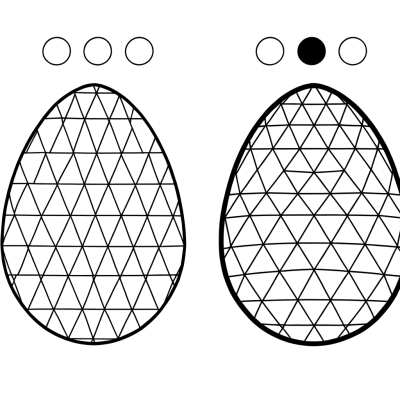 Geometric Easter egg coloring page with intricate patterns