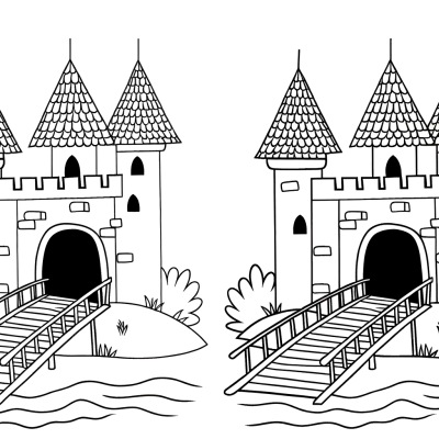 castle drawbridge entrance coloring page