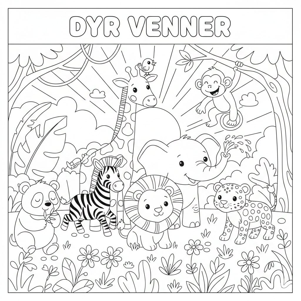 Animal-Team coloring page