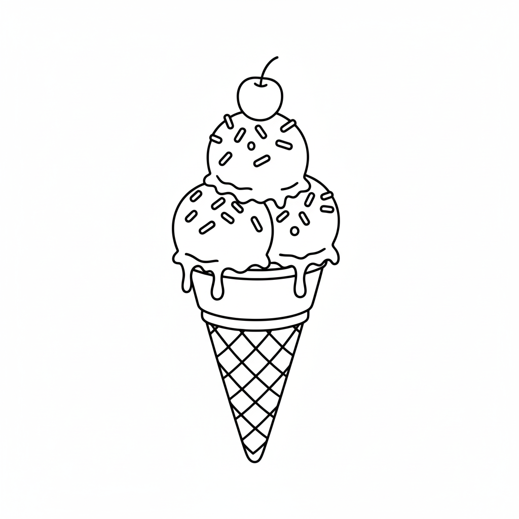 Ice Cream Cone coloring page
