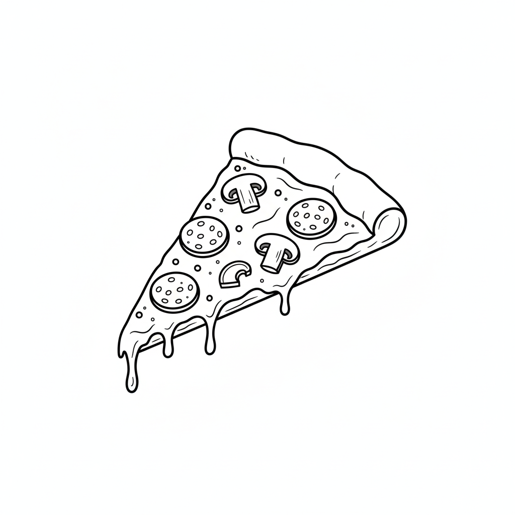 Pizza Slice coloring page